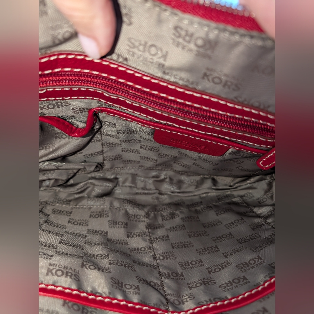 Michael Kors Red and Brown Women's Bag - Picture 5 of 9